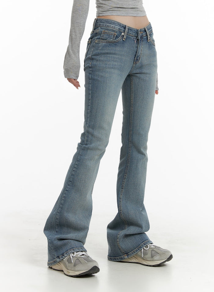 low-waist-bootcut-jeans-ca402 / Blue