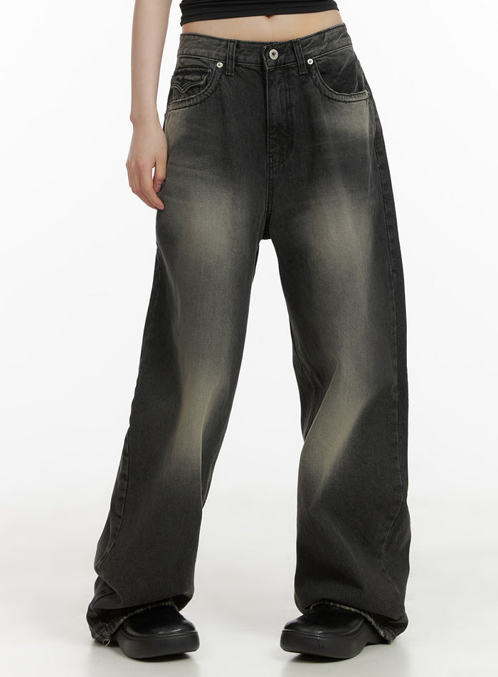 wide-fit-baggy-jeans-ca418 / Black