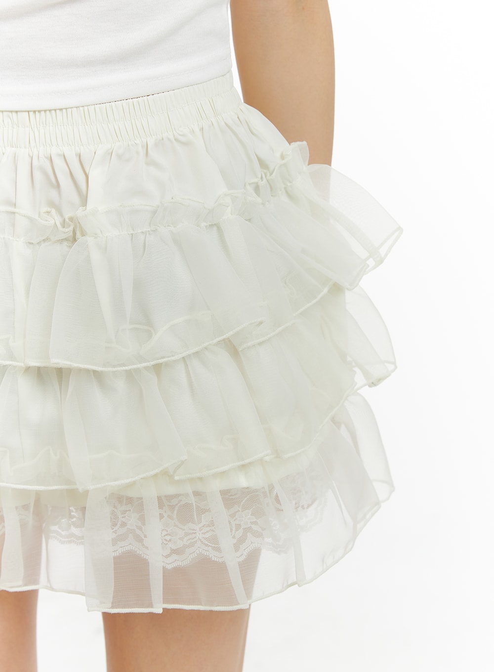 frill-lace-banding-mini-skirt-cm427