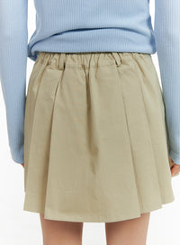 pleated-cotton-mini-skirt-cm427