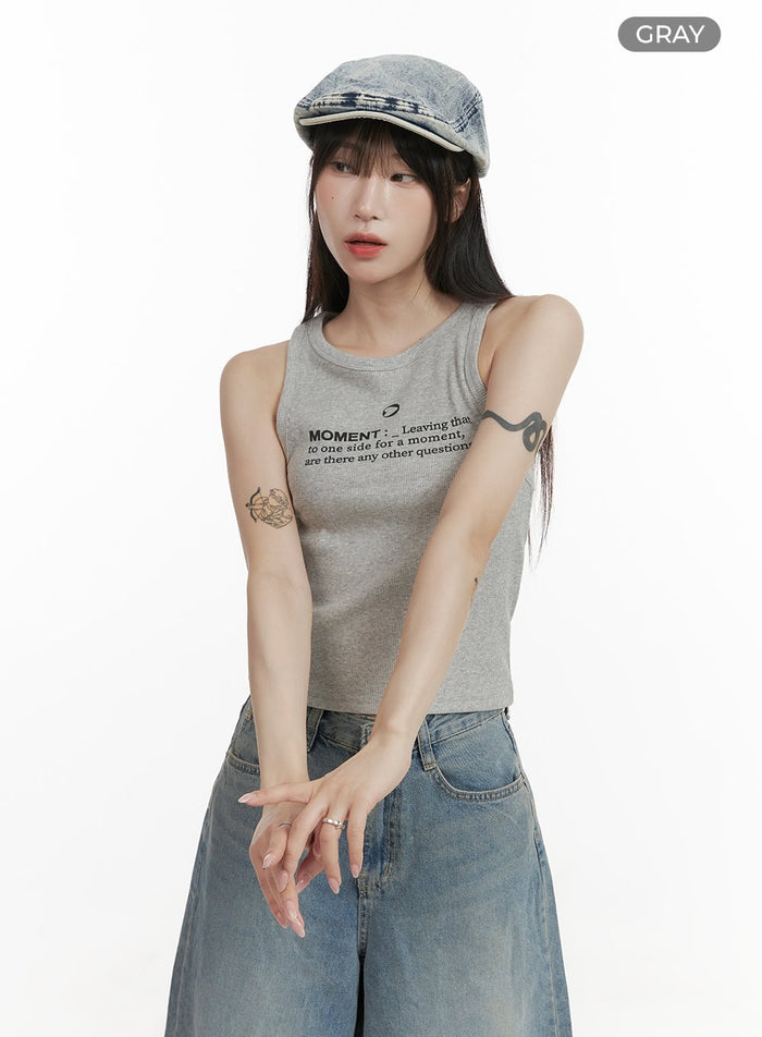 moment-tank-top-cy407 / Gray
