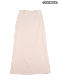 high-waist-maxi-skirt-ca409 / Light beige
