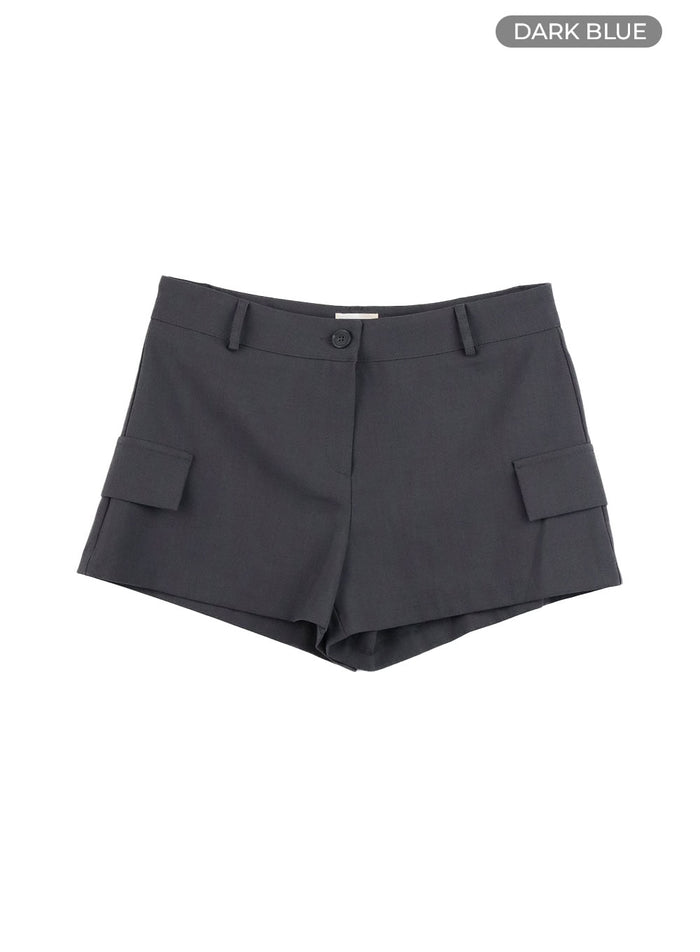 solid-side-pocket-shorts-cy403 / Dark gray