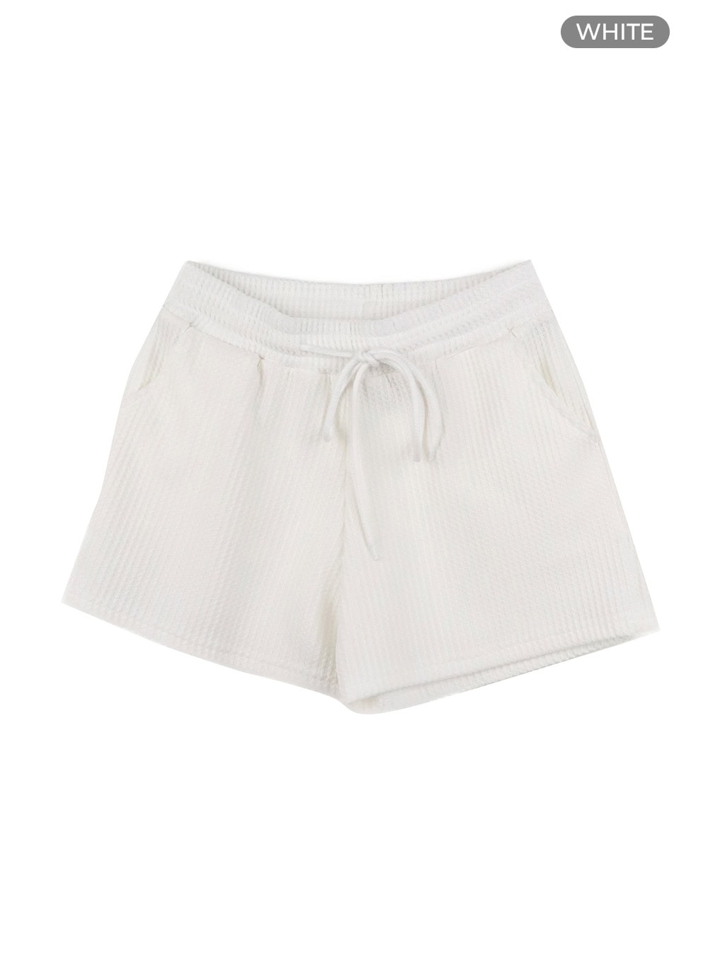 banding-cotton-mini-shorts-oa426 / White