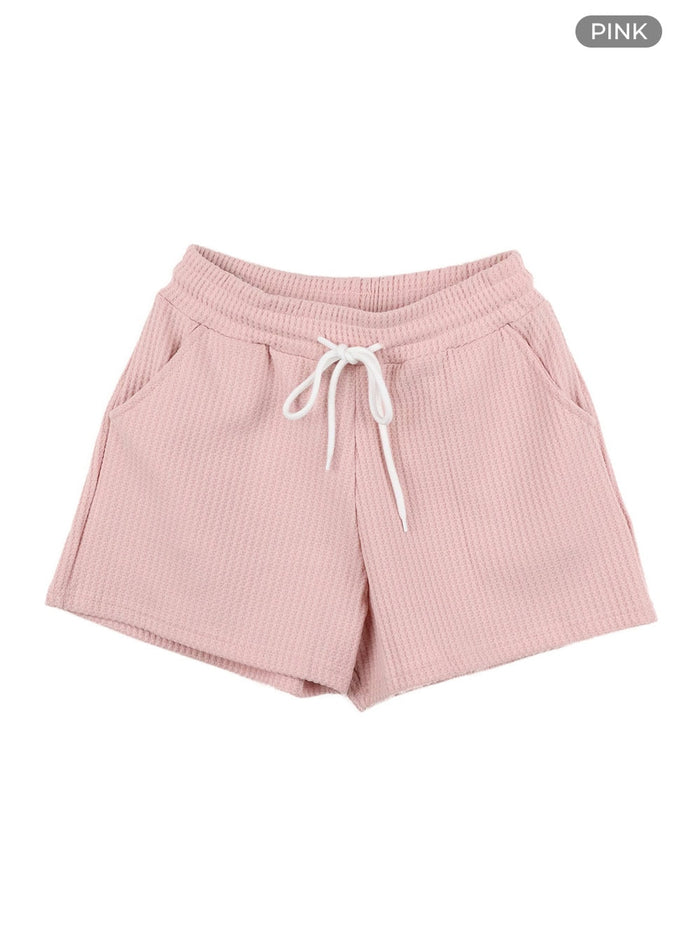 banding-cotton-mini-shorts-oa426 / Pink