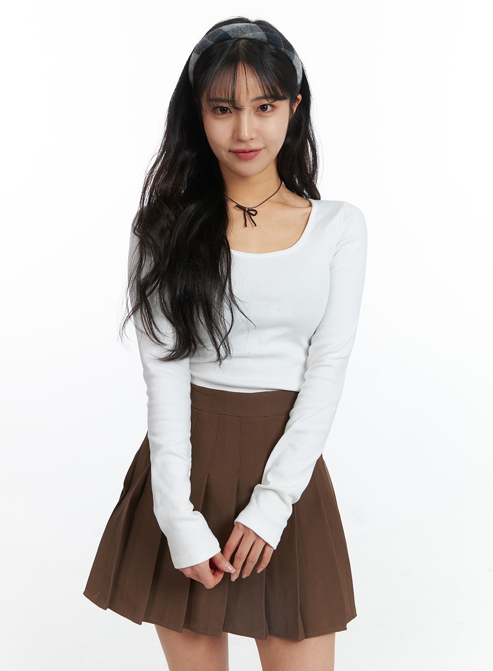 White Cutout Top - Cropped Long Sleeve Top - Sexy Button-Up Top