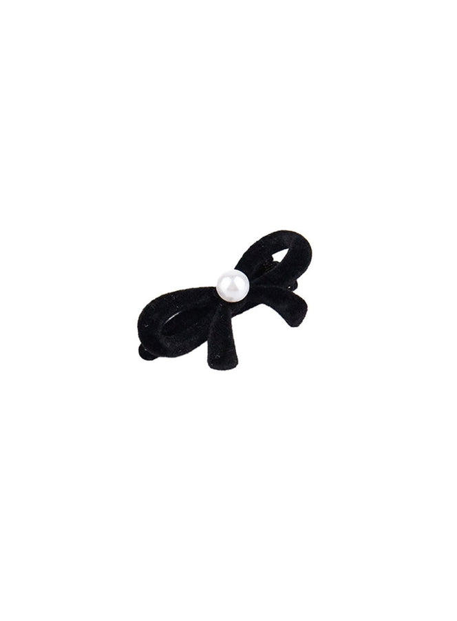 Pearl Black Ribbon Hairpin CJ515