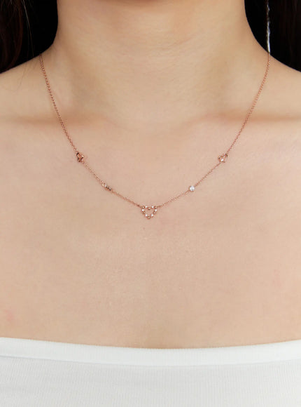 acc-heartfall-necklace-kc1008 / Rose gold
