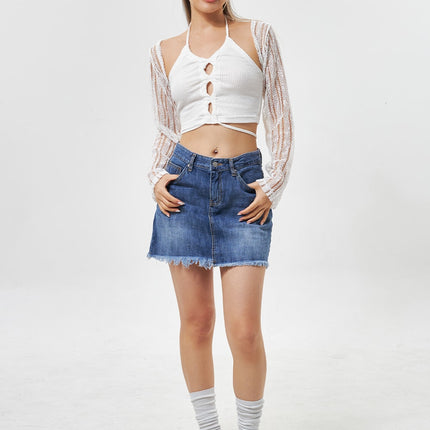 ripped-hem-denim-mini-skirt-cu301