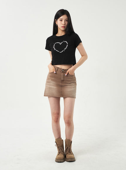 High Waist Mini Skirt OY303