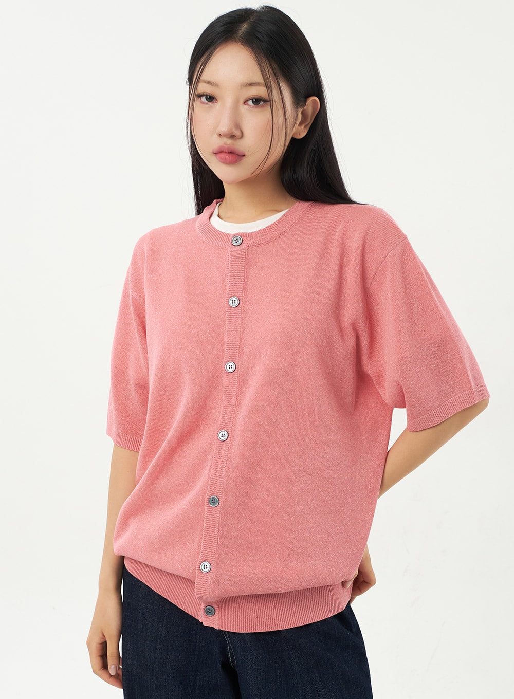 Half Sleeve Cardigan Unisex CA326 Korean Women's Fashion LEWKIN