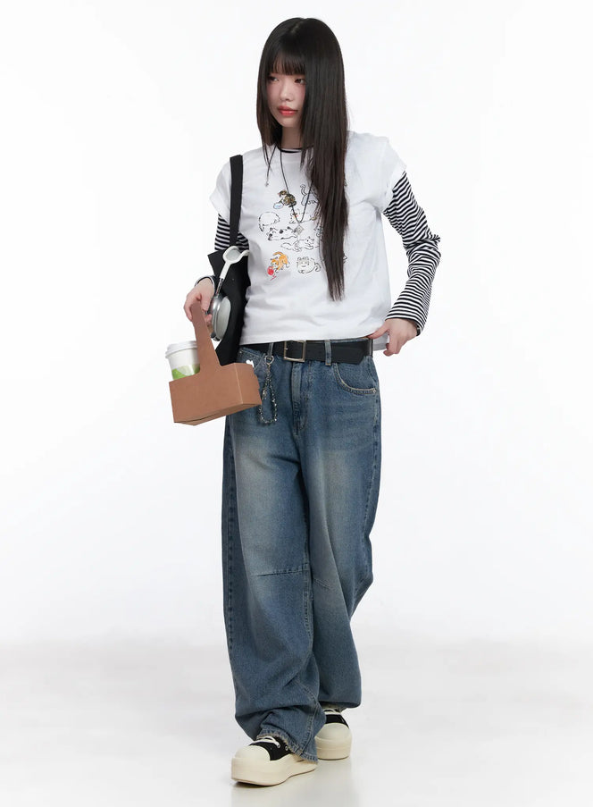 ainslie-classic-wide-fit-jeans-cm526 / Blue