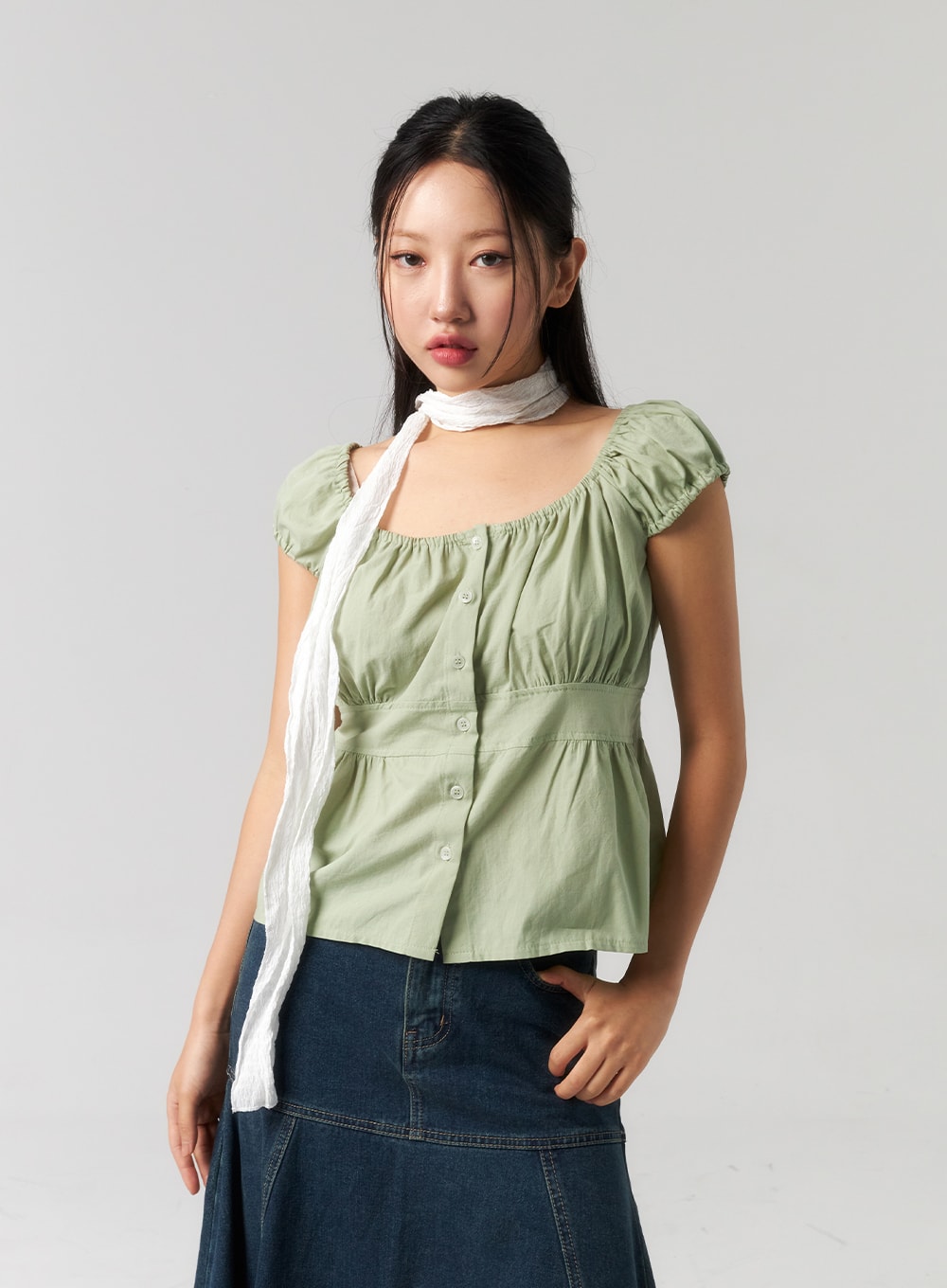 scoop-neck-button-blouse-cu327