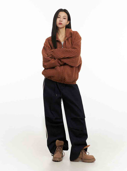 striped-trackpants-with-adjustable-waist-ij503