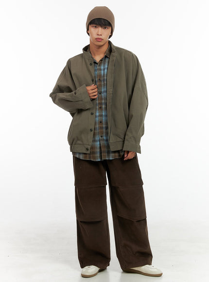 mens-corduroy-pintuck-parachute-pants-brown-is419