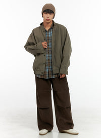 mens-corduroy-pintuck-parachute-pants-brown-is419