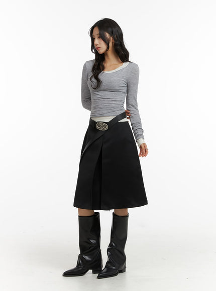 pleated-mid-length-solid-skirt-cj417
