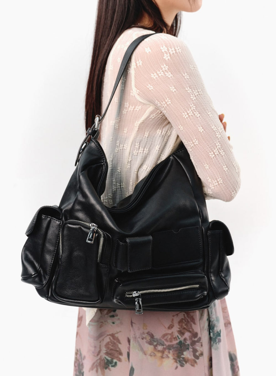 Multi-Pocket Chic Shoulder Bag IS301