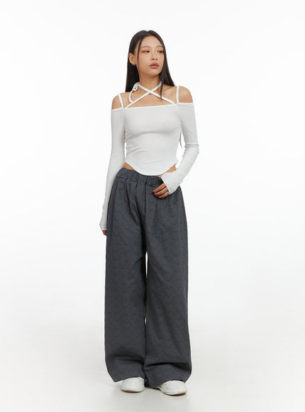 heart-quilted-cotton-wide-pants-is427