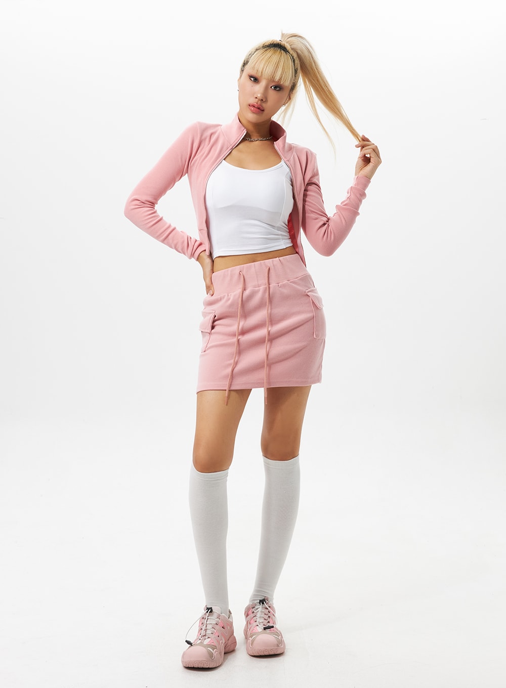 cargo-pocket-mini-sweat-skirt-io326