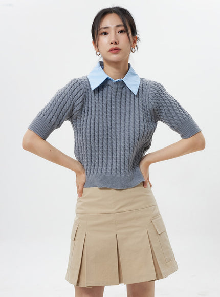 Short Sleeve Sweater OY308