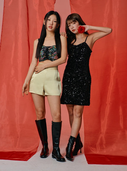 Flower Cropped Corset Top BY303