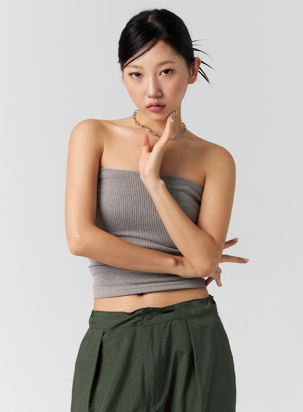 Ribbed Knit Tube Top CG301 Korean Women s Fashion LEWKIN ribbed-knit-tube-top-cg301-korean-women-s-fashion-lewkin