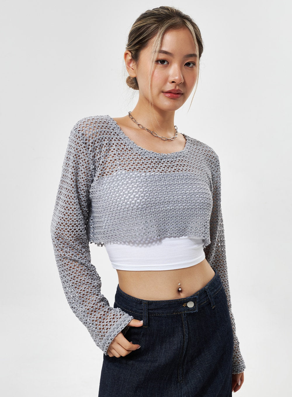 Open-Stitch Sweater