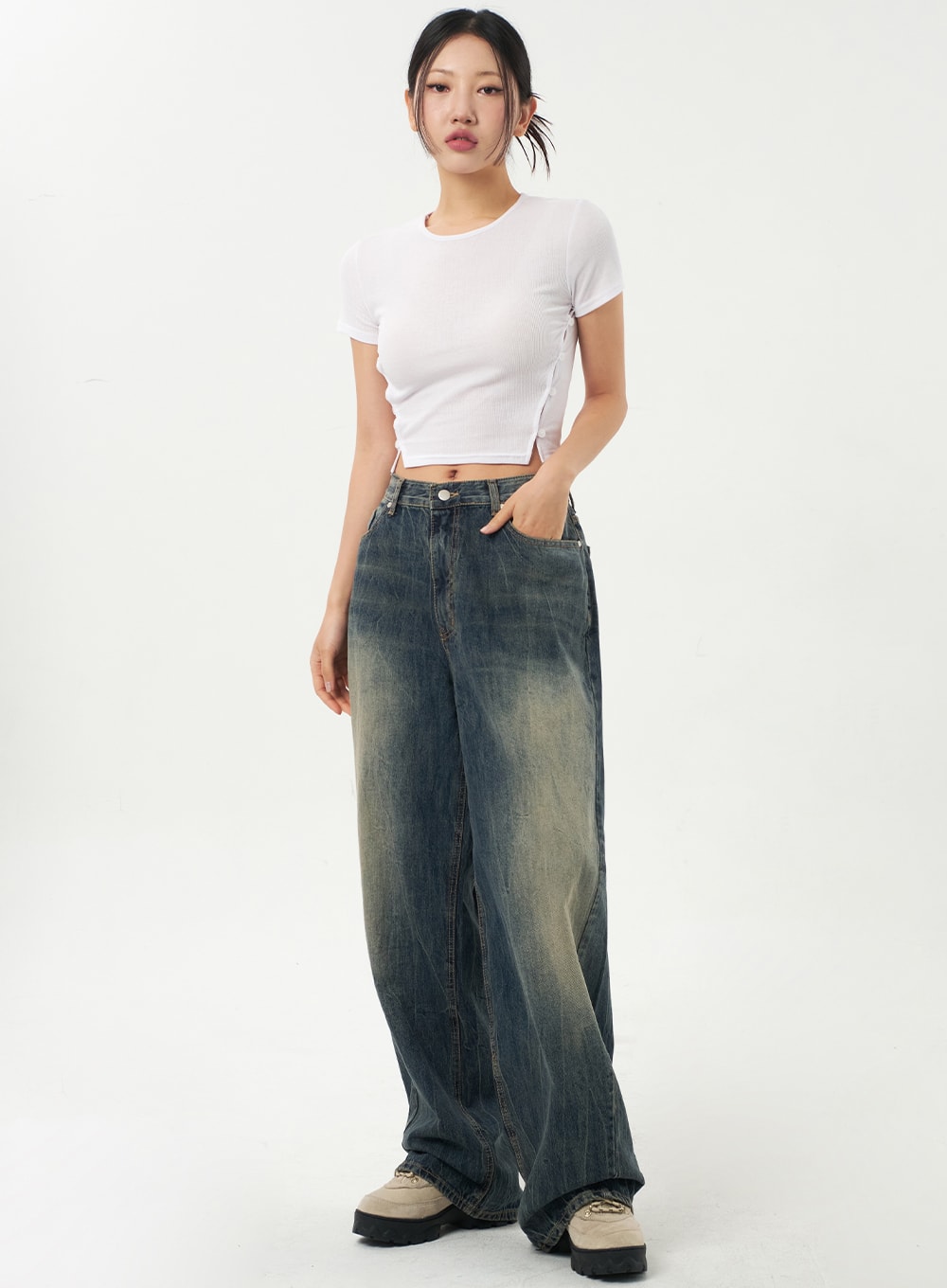 Baggy jeans washed Outlet