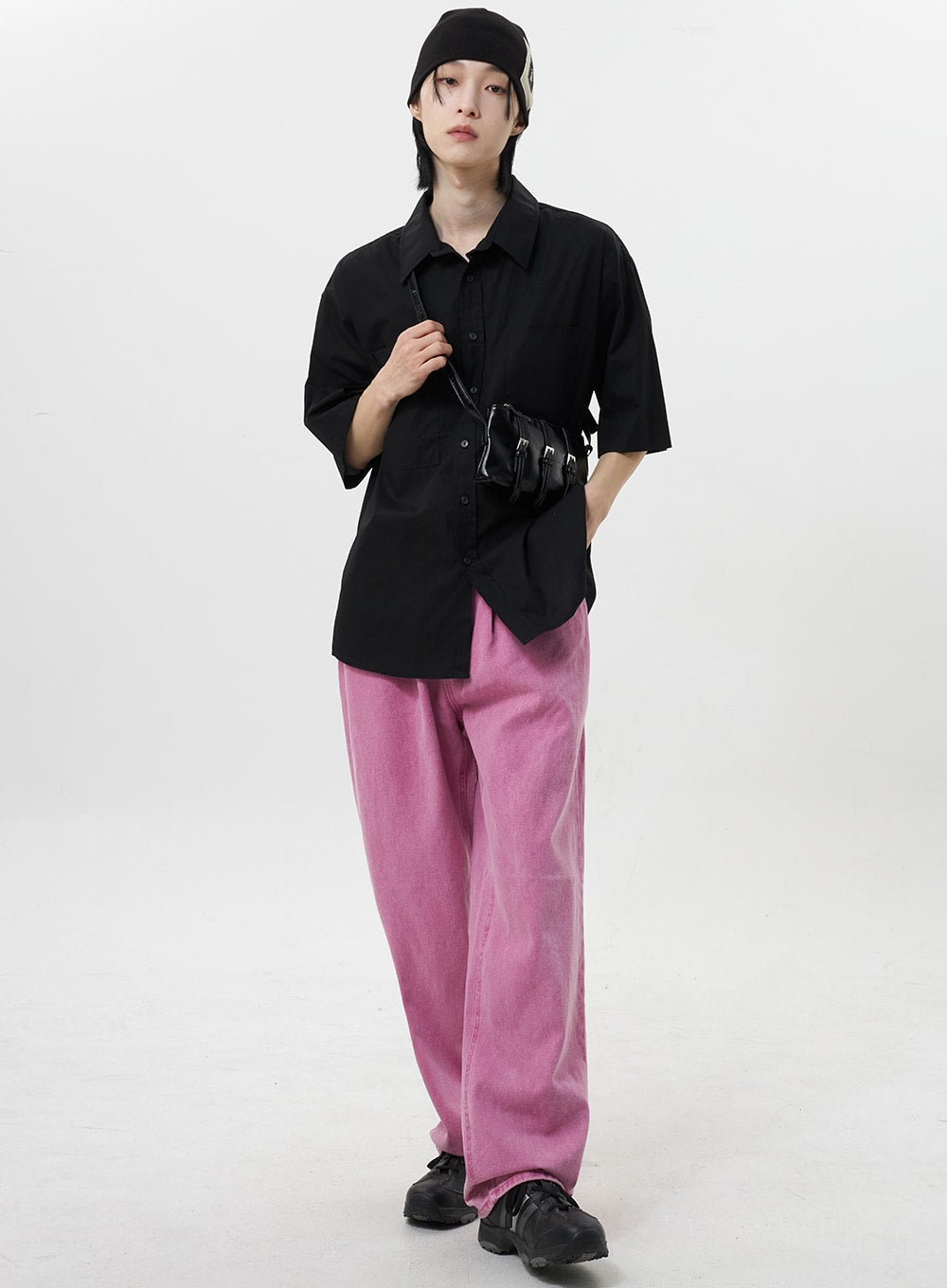 Wide Pink Pants Unisex CY319
