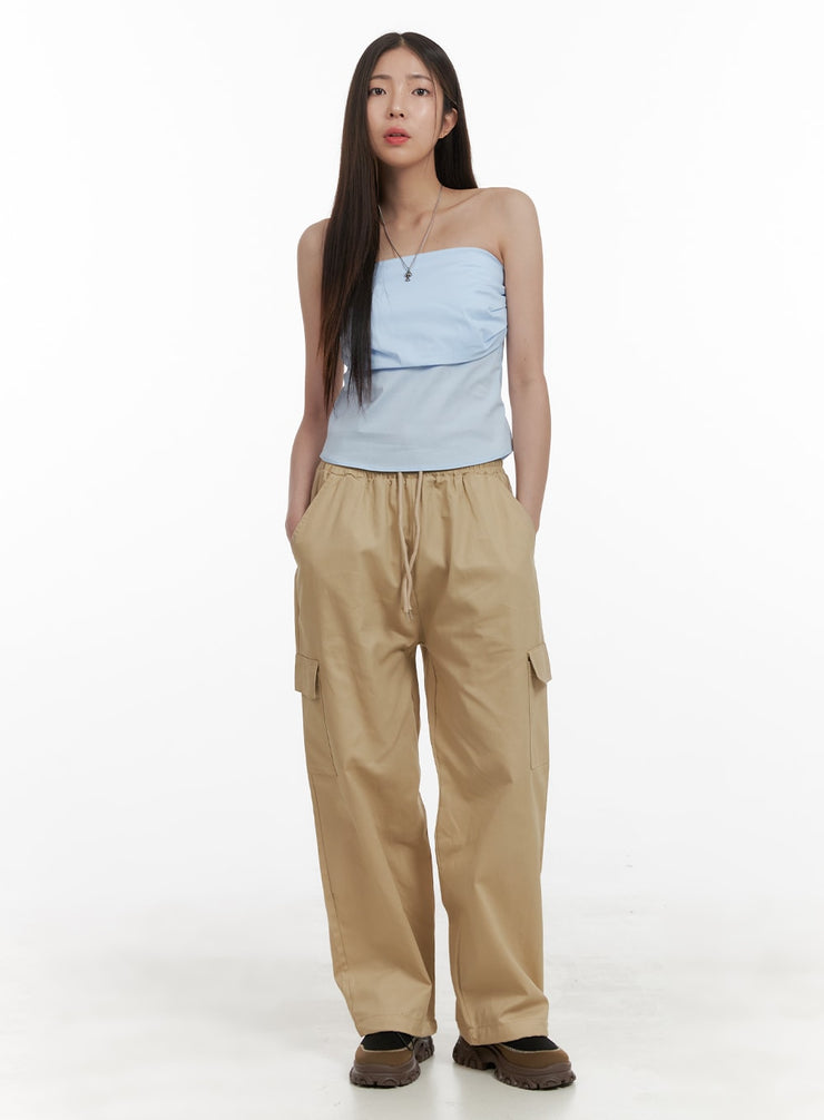 comfy-cargo-pants-beige-oa429 / Beige