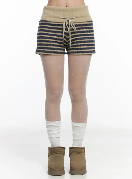 striped-knit-shorts-cd529 / Beige