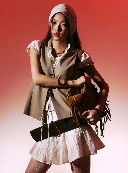striped-sleeveless-vest-im530 / Beige