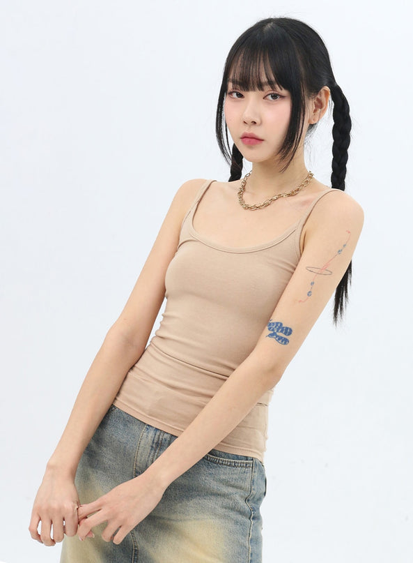 basic-tank-top-in314 / Beige