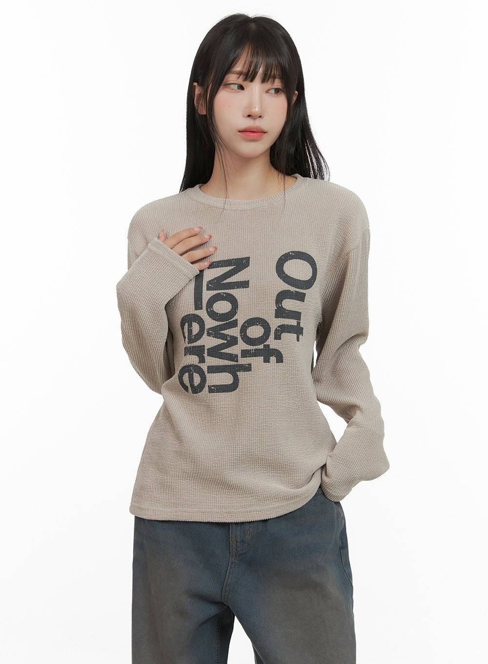 out-of-nowhere-long-sleeve-cs403 / Beige