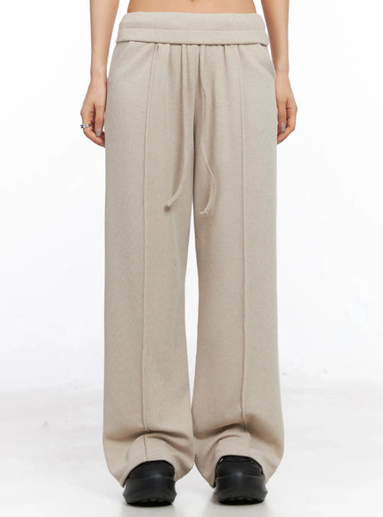 casual-wide-leg-sweatpants-ia507 / Beige