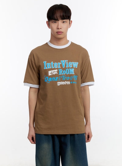 mens-cotton-graphic-t-shirt-ia507 / Beige