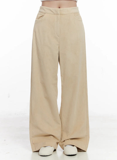 corduroy-wide-leg-pants-co524 / Beige