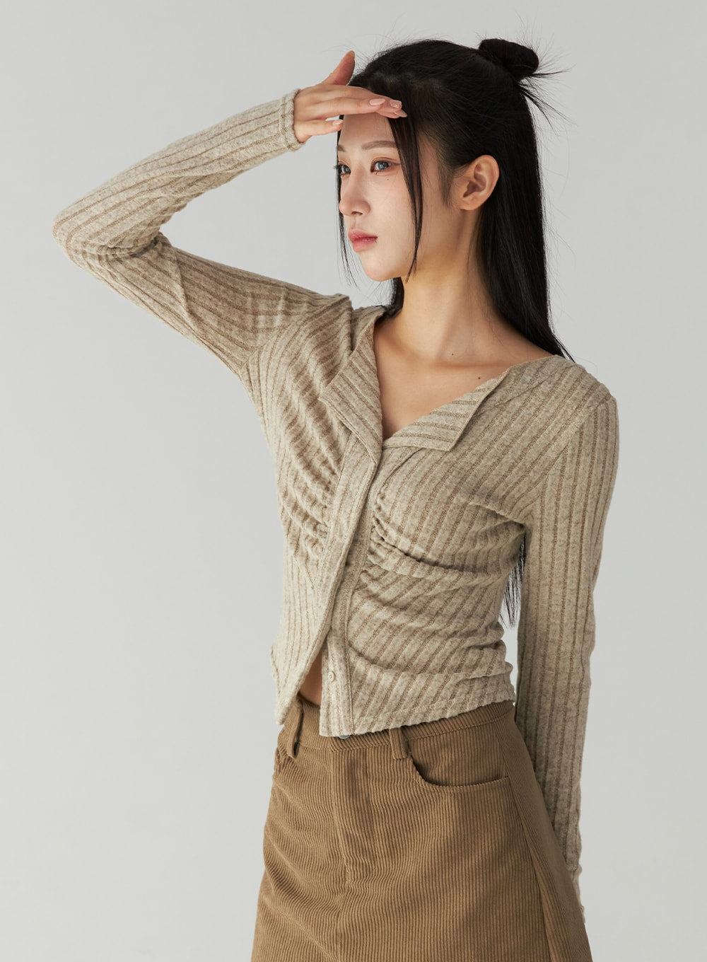 V-Neck Knit Cardigan CD322 - Acubi style | LEWKIN