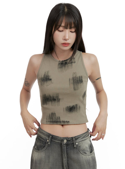 graphic-bliss-tank-top-cl425 / Beige