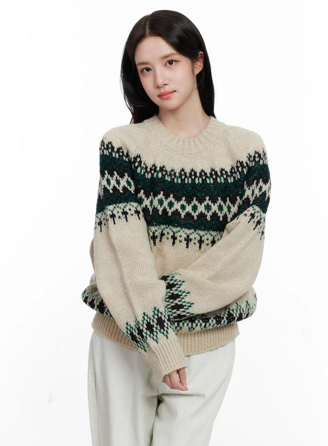 Nordic Knit Sweater CO522 - Casual style | LEWKIN