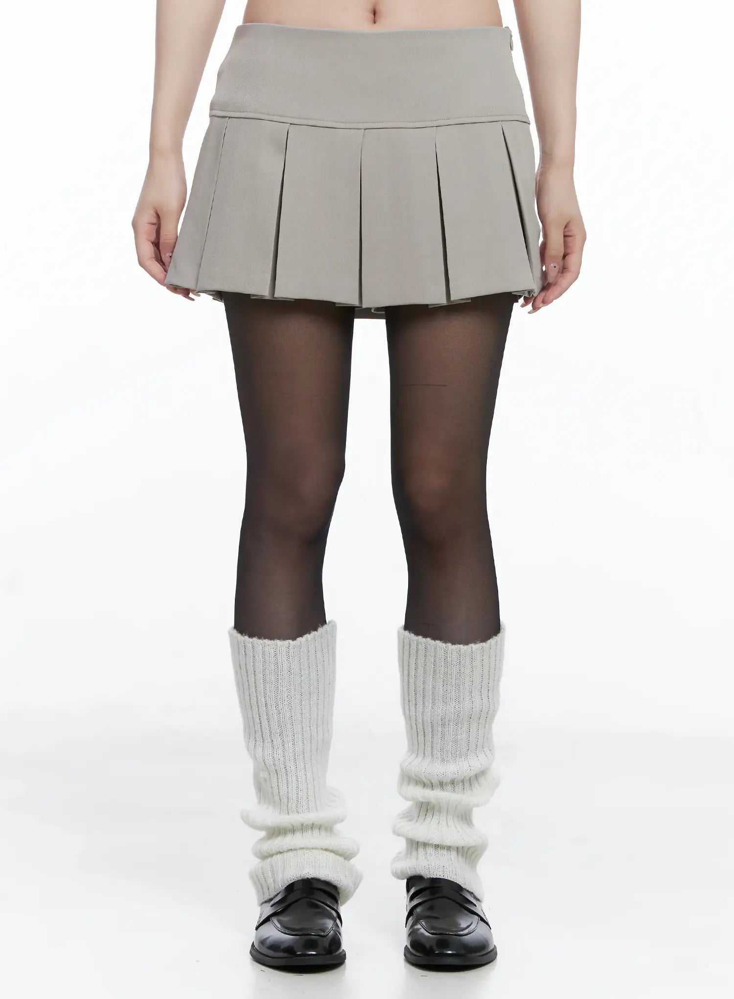 classic-a-line-pleated-skirt-cs501 / Beige