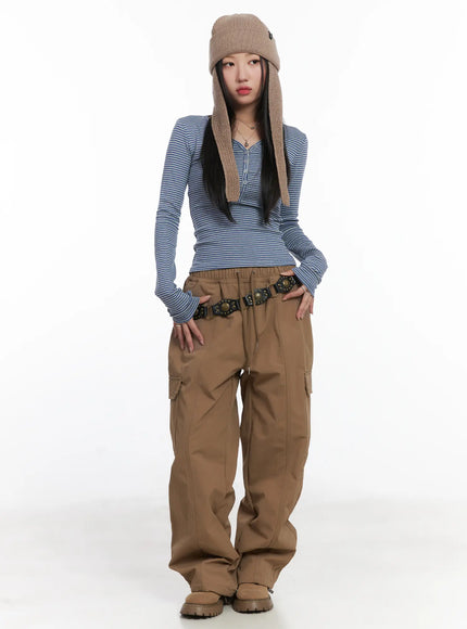 wide-leg-cargo-pants-cd530 / Beige