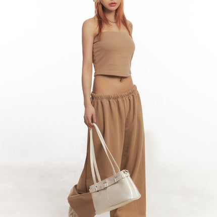 tube-top-sweatpants-set-ia515 / Beige