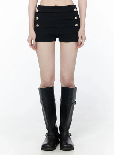 button-accent-mini-shorts-iu512 / Black