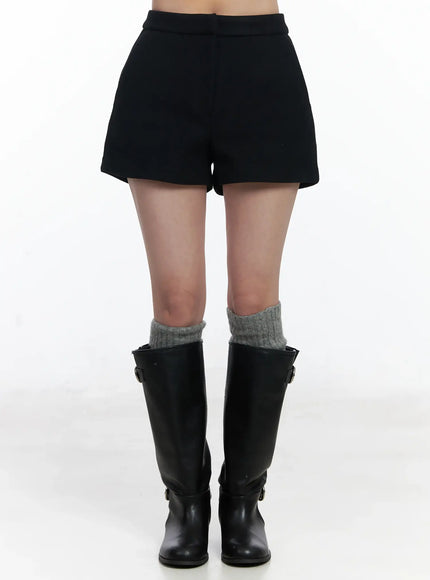 fleece-lined-pocket-shorts-ij529 / Black
