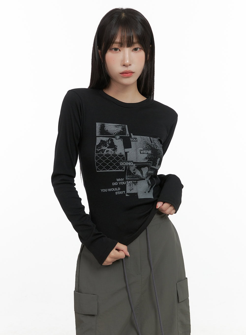 graphic-bliss-long-sleeve-cs403 / Black