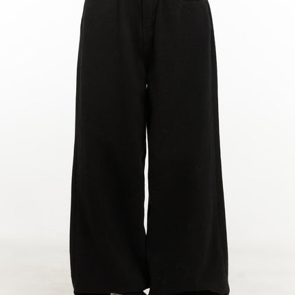 jayce-wide-leg-cotton-pants-on429 / Black