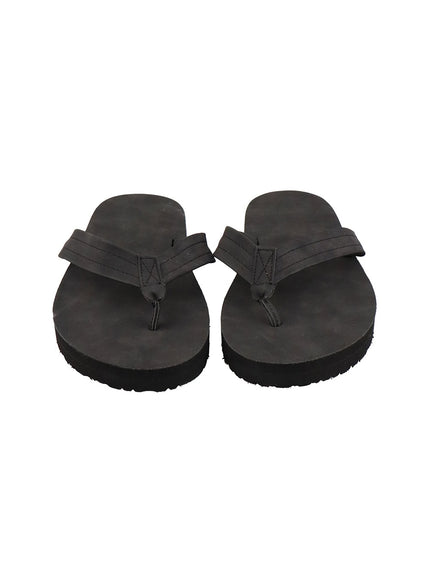 mens-faux-leather-sandals-iu405 / Black