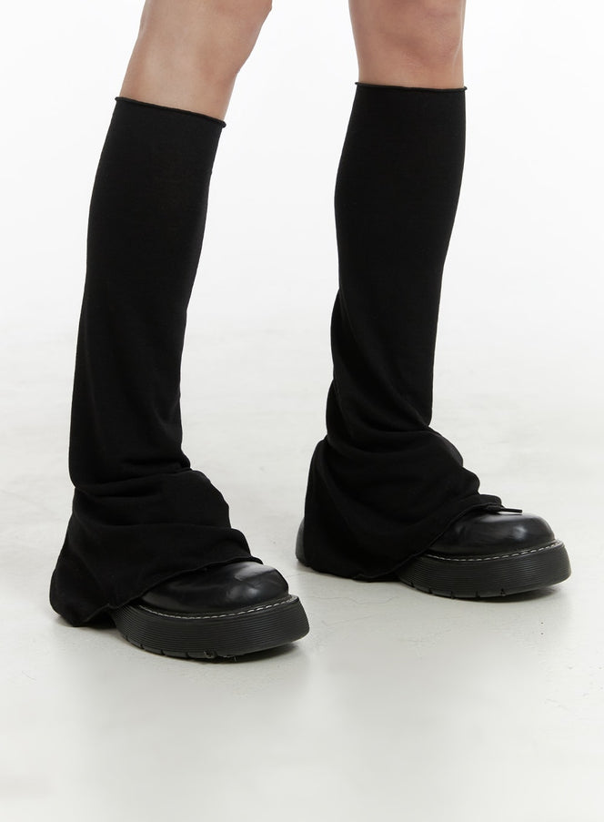solid-basic-leg-warmers-ca402 / Black